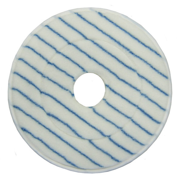 Tampon en microfibre avec bande bleue et trou