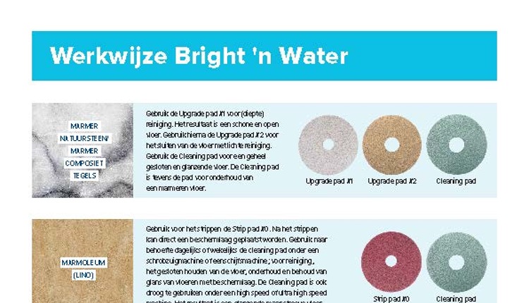 Werkwijze Bright 'n Water
